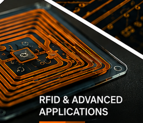 Printed RFID antenna with conductive copper traces — RFID and advanced applications